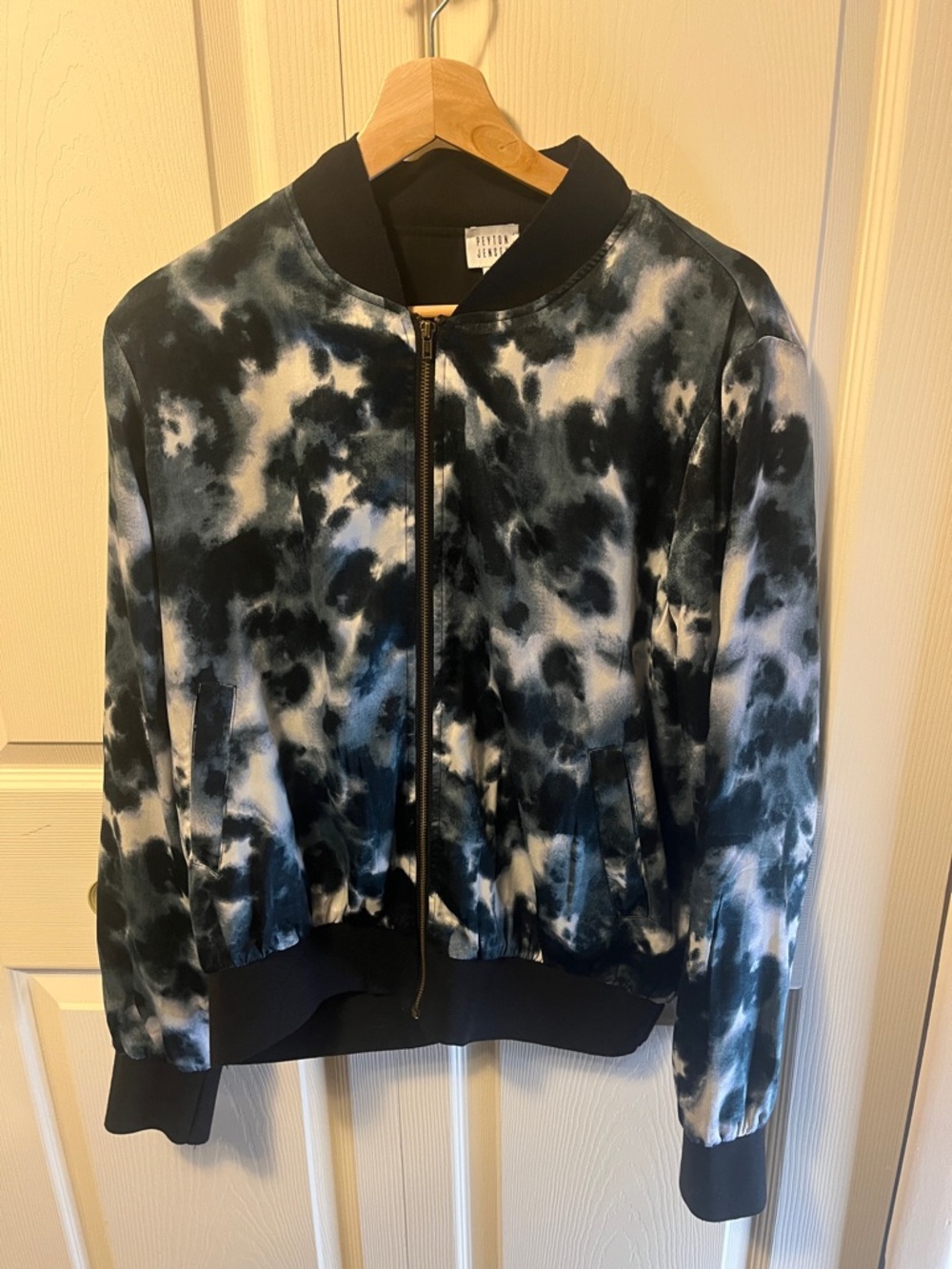 Tie-Dye Black & White Bomber Jacket